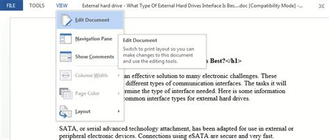 Word 2013 Open Read Only In Edit Mode Flash Sales