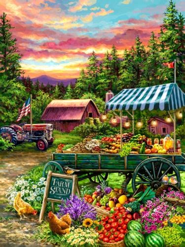 Springbok S 500 Piece Jigsaw Puzzle The Fruit Stand Made In USA 1