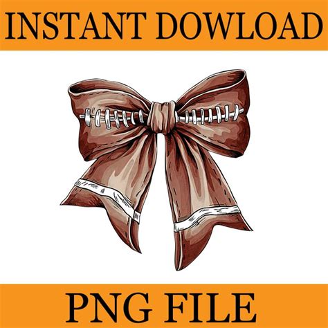 Coquette Bow Football PNG Cool Ribbon Football Bow PNG Retro Football