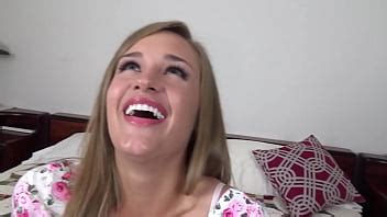 APRIL BROOKES Cute YO Blonde All Natural Girl Next Door POV Blowjob And Gets Huge Messy