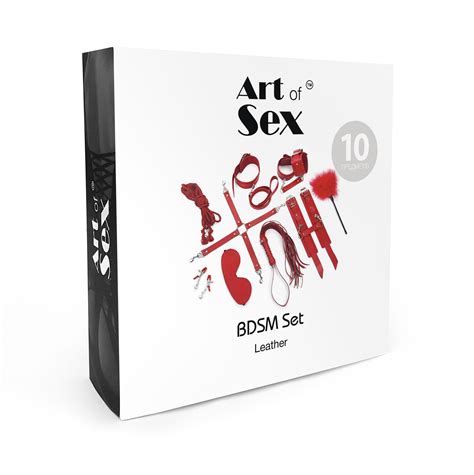 Купити Набір BDSM Art of Sex Set Leather предметів чорний натуральна шкіра SO в