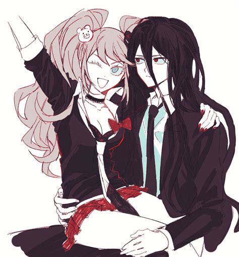 Enoshima Junko And Kamukura Izuru Danganronpa And 2 More Drawn By