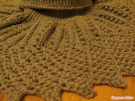 Ажурная манишка спицами цвета овсянки) - Вязание - Страна Мам