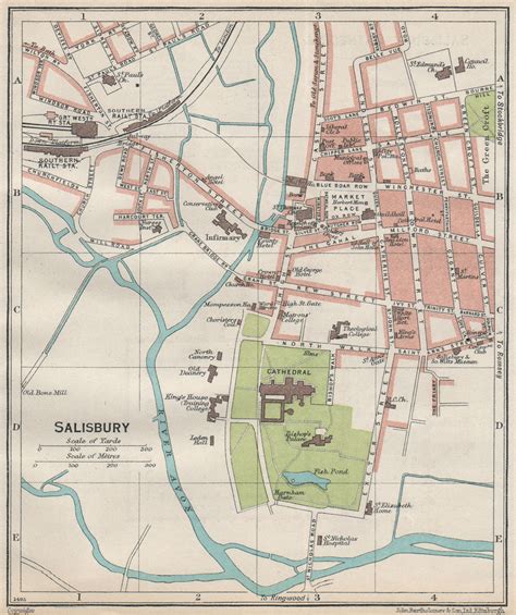 Salisbury City Centre Map Of Rome