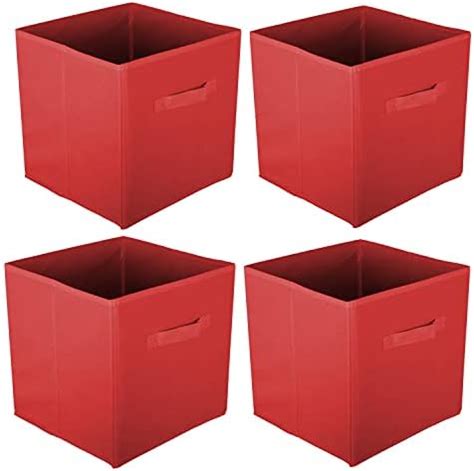 BRAVO HOMESet 4 Boîte de rangement pliable 31 x 31 x 31 cm Cubes en