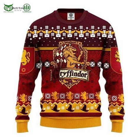 Gryffindor Harry Potter Unisex Christmas Ugly Sweater Owl Fashion Shop