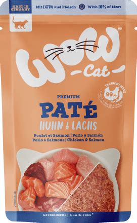 Wow Nassfutter Katze Mit Huhn Lachs Rind Pute Premium Pat Adult