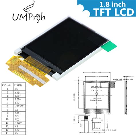 18 Inch Color Tft Lcd Display Module 128x160 Display St7735 Spi