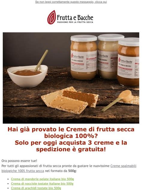 Frutta E Bacche Prova Le Creme Di Frutta Secca Bio La Spedizione