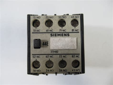 Siemens 3TH8244-0B Contactor 660V 16A 4 NO 4 NC Coil 24VDC USED ...