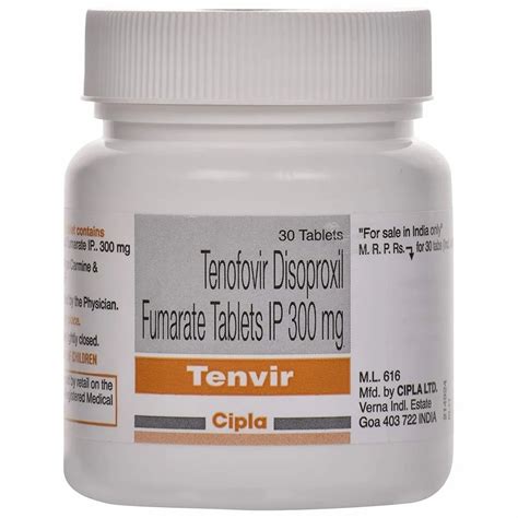 tenvir tenofovir mg tablets  bottle tenofovir tablet