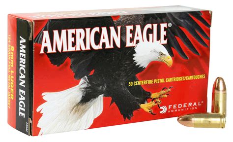 Federal Ae Ap American Eagle Handgun Mmluger Gr Full Metal Jacket