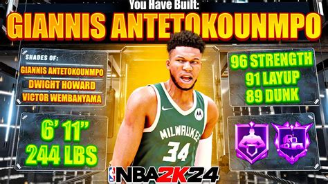 This Giannis Antetokounmpo Build With Hof Bulldozer Is Unstoppable In Nba 2k24 Youtube