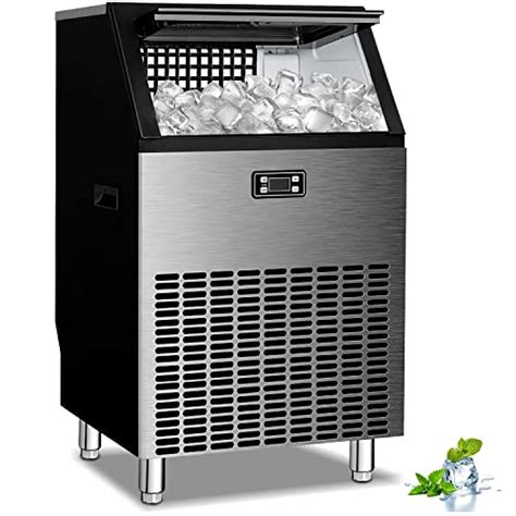 ZAFRO Commercial Ice Maker Machine With 48lbs Storage Ice Bin 265lbs