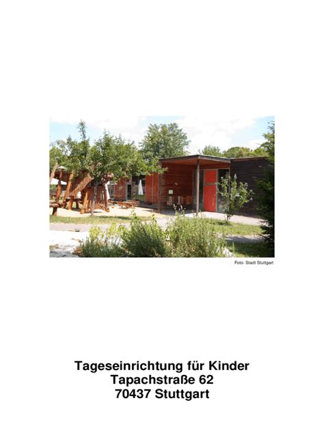 Fillable Online Tageseinrichtung Fr Kinder Tapachstrae Fax Email Print