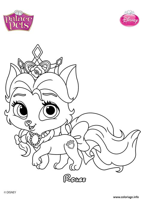 Coloriage Palace Pets Rouge Disney JeColorie