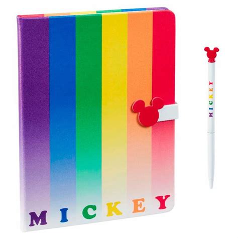 Funko Notebook And Pen Mickey Rainbow Disney Multicolor Kidinn