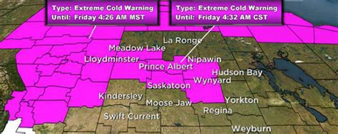 Extreme Cold Warning For Parts Of Saskatchewan Kindersley Social Archive