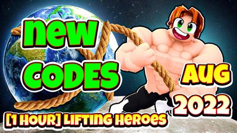 2022 All Secret Codes Roblox ⏳ 1 Hour Lifting Heroes 💪 New Codes All Working Codes Youtube