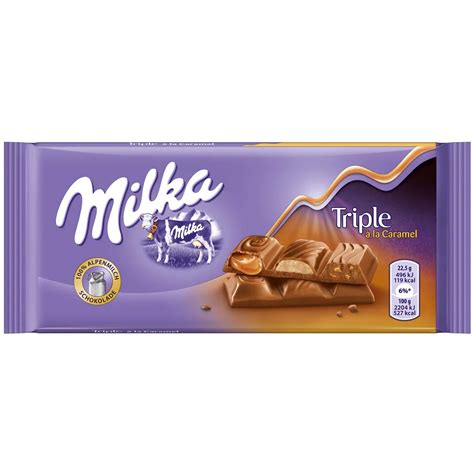 Шоколад трипъл карамел 90г, Милка - Моята Ферма