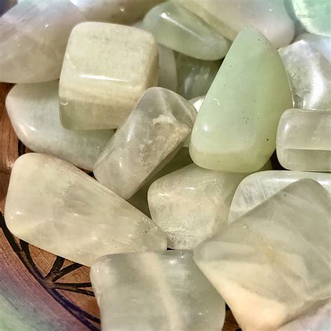 Tumbled Green Moonstone for heart healing and emotional balance 