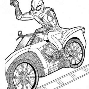 Homem Aranha De Moto Desenho - 20+ Desenhos de Homem Aranha de Moto para Imprimir e Colorir/Pintar