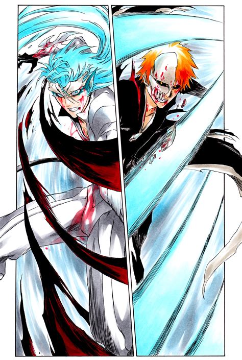 Kurosaki Ichigo And Grimmjow Jaegerjaquez Bleach Drawn By Kenichi