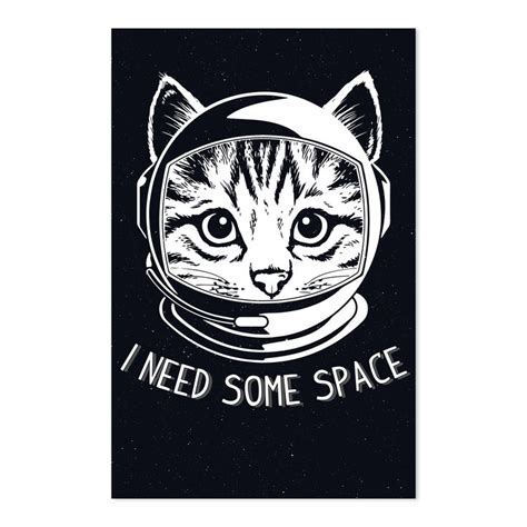 A Cat Wearing An Astronauts Helmet With The Words I Need Some Space