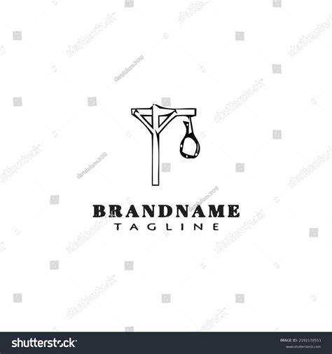 Gallows Logo Cartoon Icon Design Template Stock Vector (Royalty Free