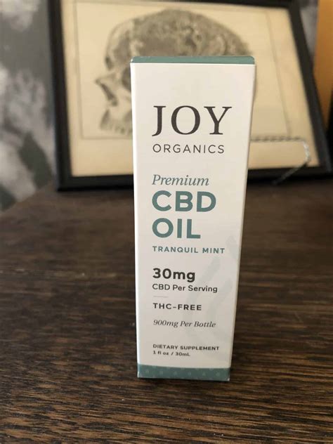 Joy Organics Review CBD Tincture 900 Mg Mint Flavor SOC