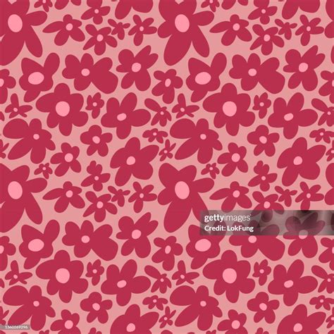 Seamless Pink Flower Pattern High Res Vector Graphic Getty Images