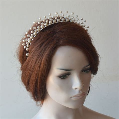 Bridal Pearl Tiara Wedding Pearl Tiaras Wedding Hair - Etsy