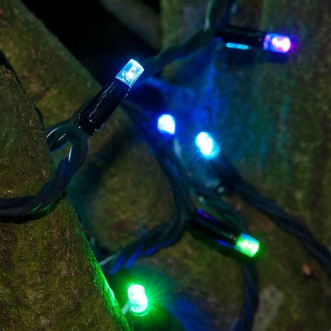 Colour Changing LED String Lights, Connectable, Black Cable