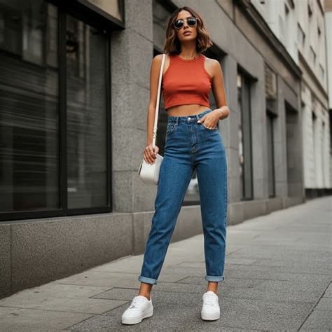 25 Mom Jeans Outfits That Are Comfy And Stylish