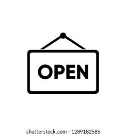 Open Sign Vector Icon Templates Stock Vector (Royalty Free) 1178242777 ...