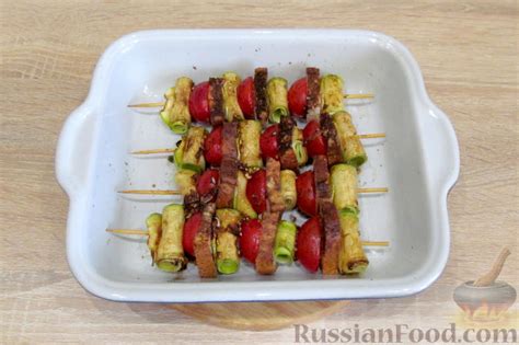 Рецепт: Закусочные шпажки с кабачком на RussianFood.com
