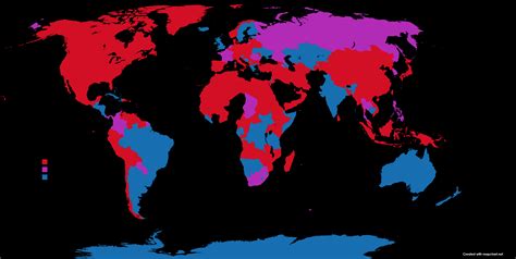 countries with more red in their flags vs countries with more blue on ...