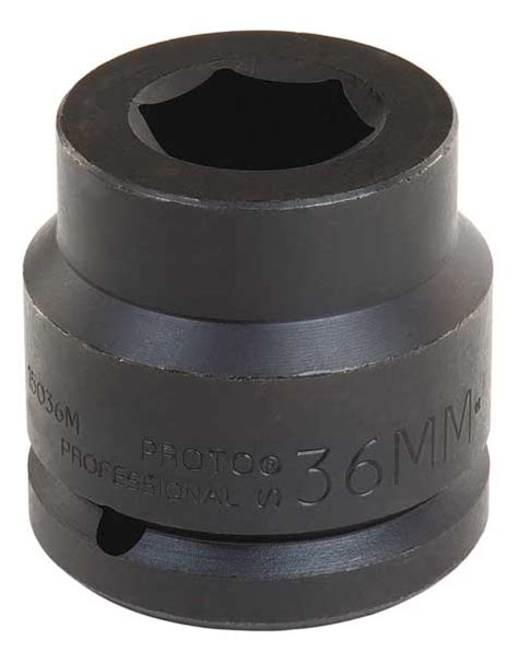 Proto 1 1 2 In Impact Socket 36 Mm 6 Pt Standard Black Oxide J15036m