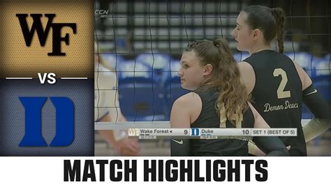 Wake Forest Vs Duke Acc Volleyball Highlights Youtube