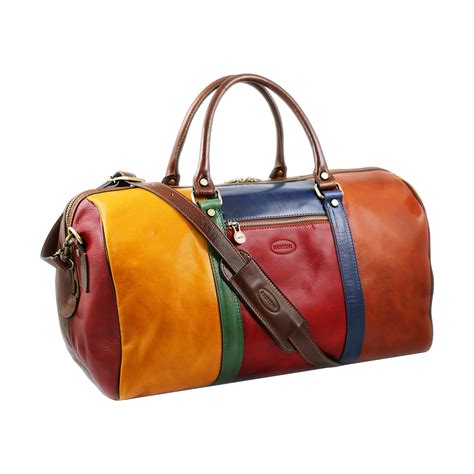 Sac De Voyage En Cuir Multicolore Fantini Pelletteria