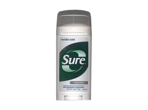 Sure Invisible Solid Unscented Anti Perspirant Deodorant 26 Oz Pack