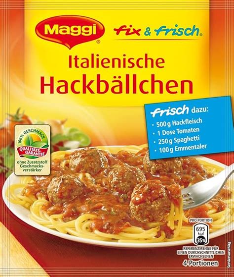 Maggi fix frisch für Italienische Hackbällchen 36er Pack 36 x 43 g