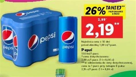 Promocja Pepsico Pepsi 330ml W Lidl