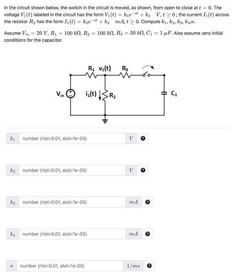 Solved In The Circuit Shown Below The Switch In The Circuit Chegg