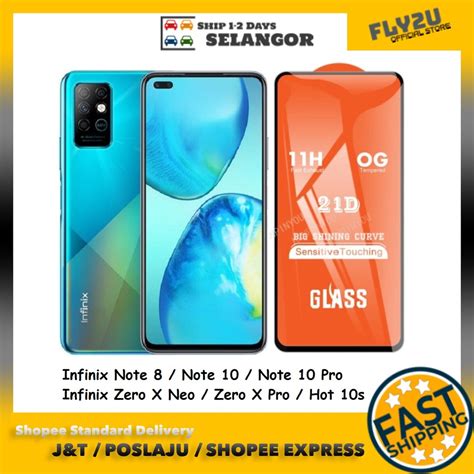 Ship Days Infinix Zero X Pro Zero X Neo Note Note Pro Hot S Full Glue Tempered