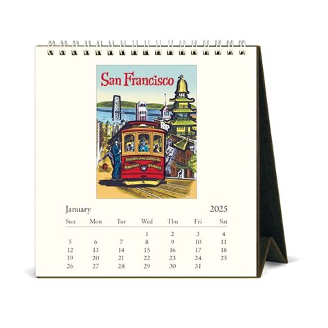 San Francisco Art 2025 Easel Desk Calendar