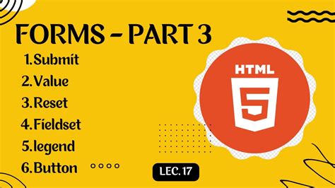 Forms And Fieldset In Html Html Tutorial For Beginners Youtube