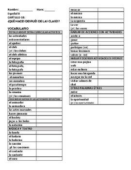 Realidades Autentico 2 Chapter 1B Study Guide Notes By La Tiendita De