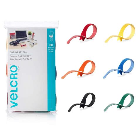 Velcro Brand One Wrap Cable Ties Strong Reusable Wire Management Cord Bundling For Home