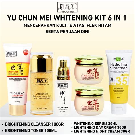 Lokal Local Originalbpom Yu Chun Mei Cordyceps Whitening Kit Complete